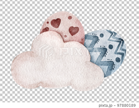 Happy Easter. Watercolor illustration. Happy Easter. Watercolor illustration. 97880189