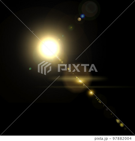 Optical lens flare texture on black background. Optical lens flare texture on black background. 97882004