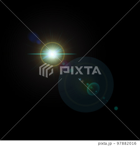 Optical lens flare texture on black background. Optical lens flare texture on black background. 97882016