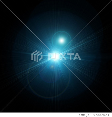 Optical lens flare texture on black background. 97882023