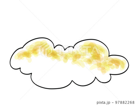 雲・ふきだし黄 97882268