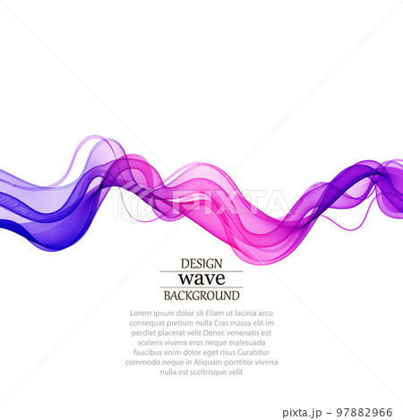 Wavy lines on white background, transparent purple blue wave, design element Wavy lines on white background, transparent purple blue wave, design element 97882966
