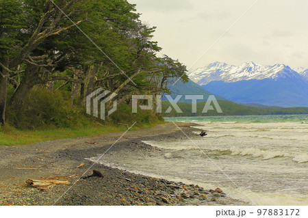 Beagle Channel in Tierra Del Fuego, Ushuaia, Argentina Beagle Channel in Tierra Del Fuego, Ushuaia, Argentina 97883172