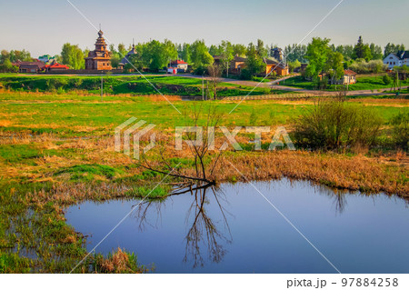 Suzdal village in Golden Ring of Russia, idyllic landscape Suzdal village in Golden Ring of Russia, idyllic landscape 97884258