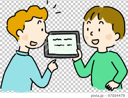 外国人と通訳アプリで会話する 97884479