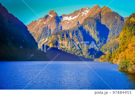 Dramatic Doubtful Sound landscape, South Island of New Zealand Dramatic Doubtful Sound landscape, South Island of New Zealand 97884955