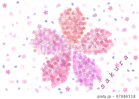 桜の舞のイラスト素材 [97886518] - PIXTA