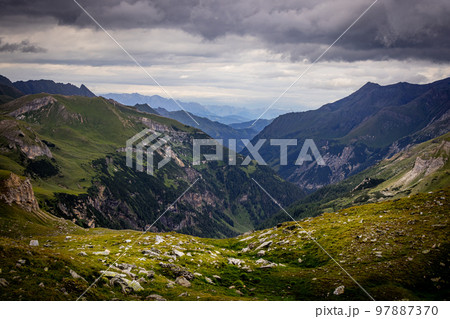 Amazing landscape around Grossglockner High Alpine Road in Austria 97887370