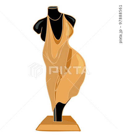 Figurine in art deco style. Interior Design. Female figure in art deco style. Golden statue.Vector element isolated on white background Figurine in art deco style. Interior Design. Female figure in art deco style. Golden statue.Vector element isolated on white background 97888561