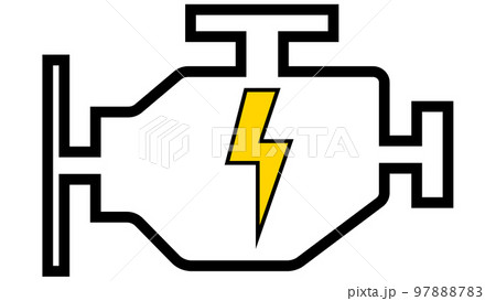 Check engine light icon, oil motor car logo, symbol motor 97888783
