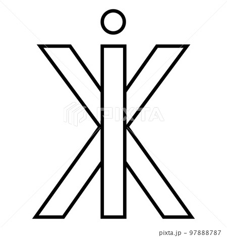 Logo sign ix xi icon nft interlaced letters i x Logo sign ix xi icon nft interlaced letters i x 97888787