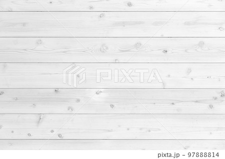 白い木目の背景素材。ホワイトウッド。 97888814