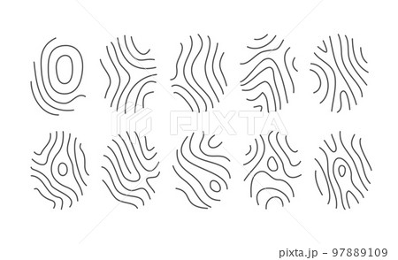 Touch id icon and digital privacy. Isolated vector illustration. Fingerprint vector set. 97889109