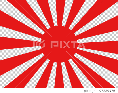 日章旗のシンプルなイラストアイコン 97889576