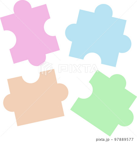 パズルのシンプルなカラーイラストアイコン 97889577