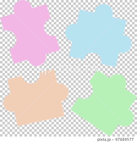 パズルのシンプルなカラーイラストアイコン 97889577
