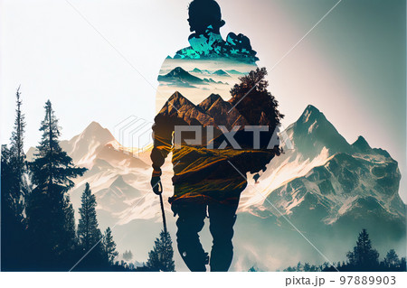 Man wonder in mountines 97889903