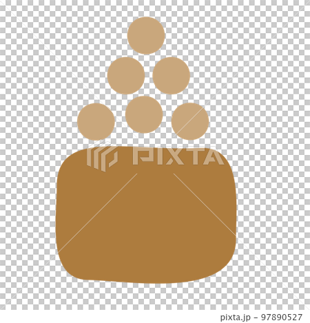 ゆるいイラストの節分の豆 ゆるいイラストの節分の豆 97890527