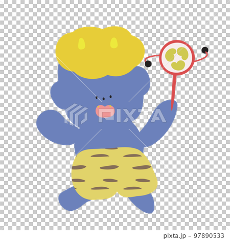 Ao Oni playing the Denden Taiko drum Ao Oni playing the Denden Taiko drum 97890533