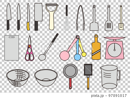 台所で使うキッチン道具 97891017