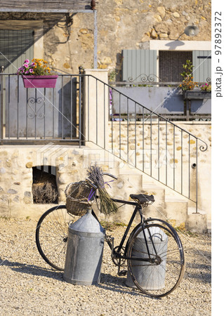 still life with bicycle in Provence, France still life with bicycle in Provence, France 97892372