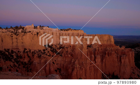 Amazing Bryce Canyon in the evening - view after sunset 97893980