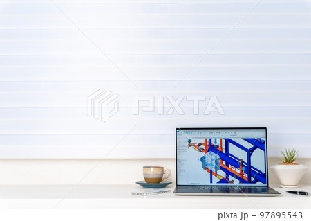 三次元CAD　立体的　3DCG　建築設備設計　チューブヒーター 97895543