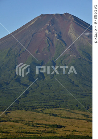 道志山塊 高座山より望む夏の朝の富士山 道志山塊 高座山より望む夏の朝の富士山 97896191