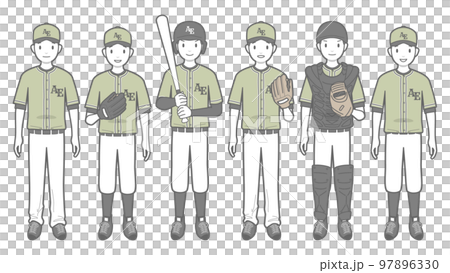 野球選手のベクターイラスト 野球選手のベクターイラスト 97896330