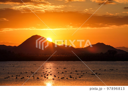 近江富士と日の出 近江富士と日の出 97896813