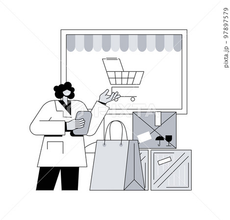 Drop-shipper receives order abstract concept vector illustration. Supply chain management, drop shipping marketing, shipping details, receive and transfer order, online purchase abstract metaphor. Drop-shipper receives order abstract concept vector illustration. Supply chain management, drop shipping marketing, shipping details, receive and transfer order, online purchase abstract metaphor. 97897579