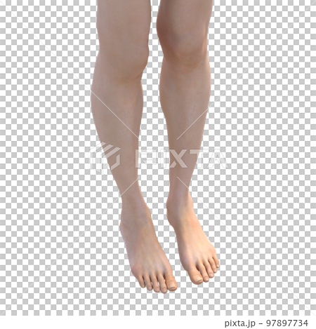 腳穿運動鞋(非合成鞋)燙髮3DCG插畫素材 腳穿運動鞋(非合成鞋)燙髮3DCG插畫素材 97897734