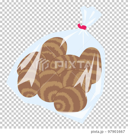野菜イラスト 袋詰めされた里芋 野菜イラスト 袋詰めされた里芋 97901667
