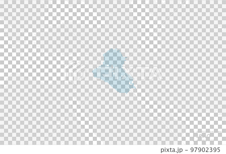 イラクを中心とした青のドットマップ。　中サイズ。 97902395