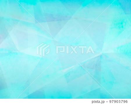 淡く明るいアクアブルーの氷が積み重なった抽象的なイメージの背景画像 97903796