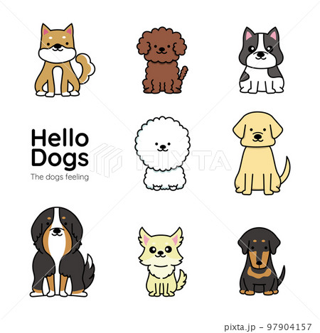 犬の表情アイコン 犬の表情アイコン 97904157