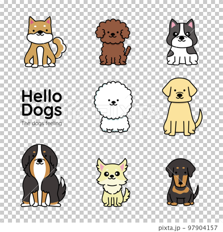 犬の表情アイコン 犬の表情アイコン 97904157