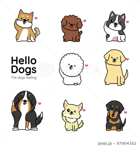 犬の表情アイコン　ウインク 97904162