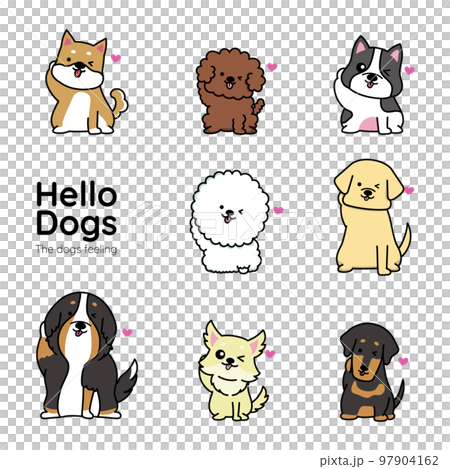 犬の表情アイコン　ウインク 97904162