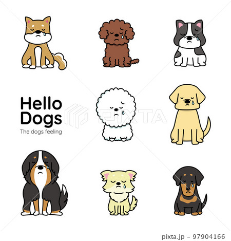 犬の表情アイコン　悲しい 97904166