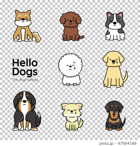 犬の表情アイコン　悲しい 97904166