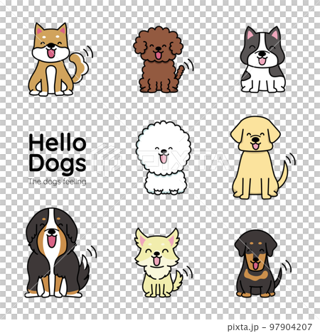 犬の表情アイコン 笑顔 犬の表情アイコン 笑顔 97904207