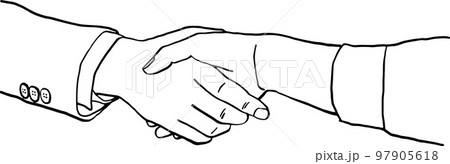 Handshake People Business agreement concept Hand drawn Line art illustration Handshake People Business agreement concept Hand drawn Line art illustration 97905618