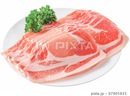 スライス肉皿盛りイメージ 97905835