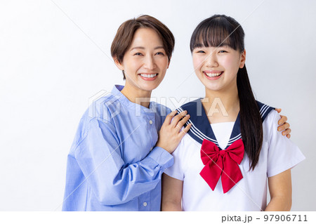 親子　制服　白バック 97906711