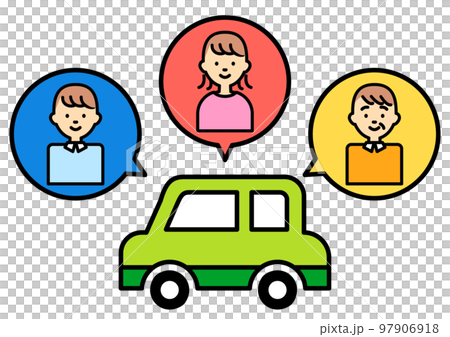 簡單的汽車共享圖標集 簡單的汽車共享圖標集 97906918