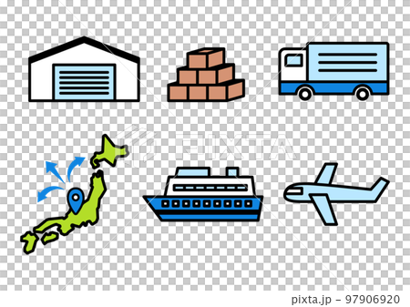 Simple transportation icon set 97906920