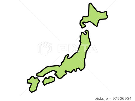 シンプルな日本列島のイラスト 97906954