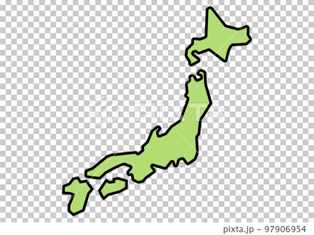 シンプルな日本列島のイラスト 97906954