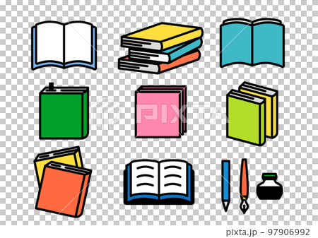 simple book icon set 97906992
